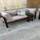 تصنيع كراسي او مجالس خشب سوادي البوهيا ورنيش لامع بسعر موميز