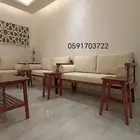 تفصيل كراسي اومجلس بسعر موميز تصنيع جديد خشب سوادي