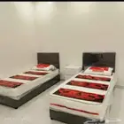 سرير نفر خشب قماش جلد
