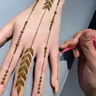 نقش حنة وتاتو اسود بصبغة