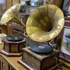 جرامافون موسيقى بكم اله موسيقيه تراثيه بشتخته مشغل أسطوانات