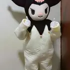 كورومي ( Kuromi ) ارنب ابيض بقبعه مهرج سوداء جمجمه ورديه