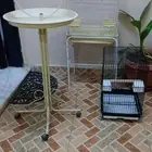 اقفاص وصحن عرض ببغوات الشبك الصغير استخدام يومين فقط