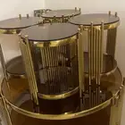 طاولة تقديم ذهبي فخمة