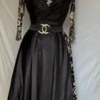 فستان سهرة أسود فخم مقاس S نظيف ومستخدم مره واحد فقط