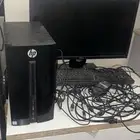 جهاز كمبيوتر مكتبي و2طابعه ملونه