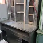 مكينة شاورما مزدوج وموقد غاز ثلاث شعلات