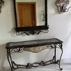 مدخل كلاسيكي طاولة مراية مرآه جداريات حديد