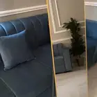 مرآه مع قاعده الألومنيوم لونها ذهبي نظيفه للبيع