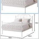 سرير إيكيا نفر ونص أبيض استخدام سنة ونص