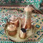 اواني قهوة وشاهي نحاس تراثيه عتيقه ختم اروبي