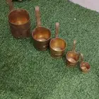 طقم مكاييل تراثيه خمسة احجام مختلفة صناعة اوروبية