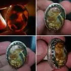 خاتم عقيق قديم مصور طبيعي مميز