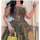 فستان سهرة زيتي فاخر للبيع