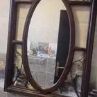 مرآة كلاسيك باطار ديكور حديد وخشب