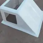 Fiberglass air conditioner cover with fan hood bath spikes w