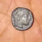 ثلاث عملات يونانيه وحميريه دقه اصليه الأولى الملكه اثينا