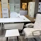 مكتب ابيض كرسي ابيض دولاب ابيض