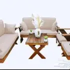 جلسات خاريجيه تقم 7اشخاص خشب حديد