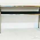 طقم طاولت خشب كنسول استيل. رخام