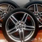 جنوط مرسيدس AMG E CLass 2017 مع كفرات نظيفه