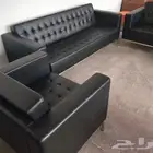 كنب جلد خمسة نفر طقم صبا نفر