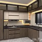 فني دواليب مطبخ المنيوم وصيانه تغيير اللون الاول