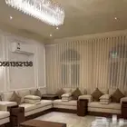 تفصيل كنب ارضي ومغربي ومساند وستائر وتنجيد كنب