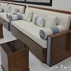 تنجيد و تفصيل كنب ومجالس ارضية ومغربية ومساند وستائر