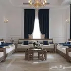 تفصيل كنب ومجالس ارضية ومغربية ومساند وستائر