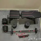 للبيع طقم أثقال   بنش رياضي قابل للتعديل .