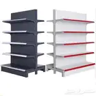 رفوف سوبرماركت وسطية   لون ابيض   الحل الأمثل لتنظيم المنت