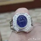خاتم تنزنايت طبيعي فاخره كابشون