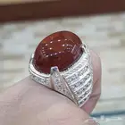 خاتم عقيق يماني كرزي مزعفر كابشون