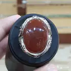 خاتم عقيق يماني كبدي دموي صافي