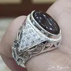 خاتم عقيق ناري مكسيكي بشهادة