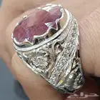 خاتم ياقوت افريقي طبيعي فاخره