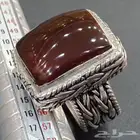 خاتم عقيق يماني كرزي مربع
