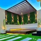 تصميم وتنسيق الحدائق زراعه النجيله الطبيعي شبكات الري تقريبا