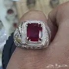 خاتم ياقوت افريقي طبيعي فاخره