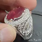 خاتم ياقوت افريقي طبيعي فاخر