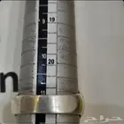 خاتم أخضر كريستال رسمي صب فضه وزن 15 جرام