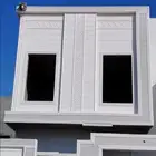 ديكورات خارجيه اسمنتيه تصميم الحجر الطبيعي لياسه ملونه
