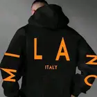 هودي من الفليس للرجال طراز شارع جديد للخريف الشتاء طباعة