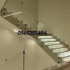 تركيب درابزين سلالم استيل استانلس زجاج