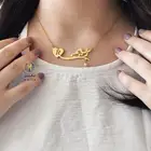 سلسال راقي بالاسم مع حرف مطلي ذهب او فضه