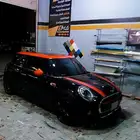 تجليد مرايات وسقف الميني كوبر واضافة الخطوط