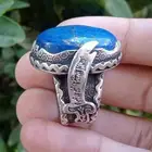 خاتم فضه عيار 925 حجر طبيعي