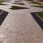 معلم الخرسانة المطبوعة الملونه صبة ديكور الختام صبة مروحة صب