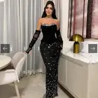 فستان اسود مضاف كورسيه فخم